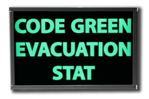 Code Green Evacuation Stat LED Sign