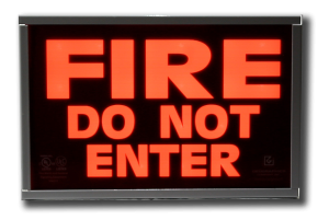 Fire Do Not Enter LED Sign